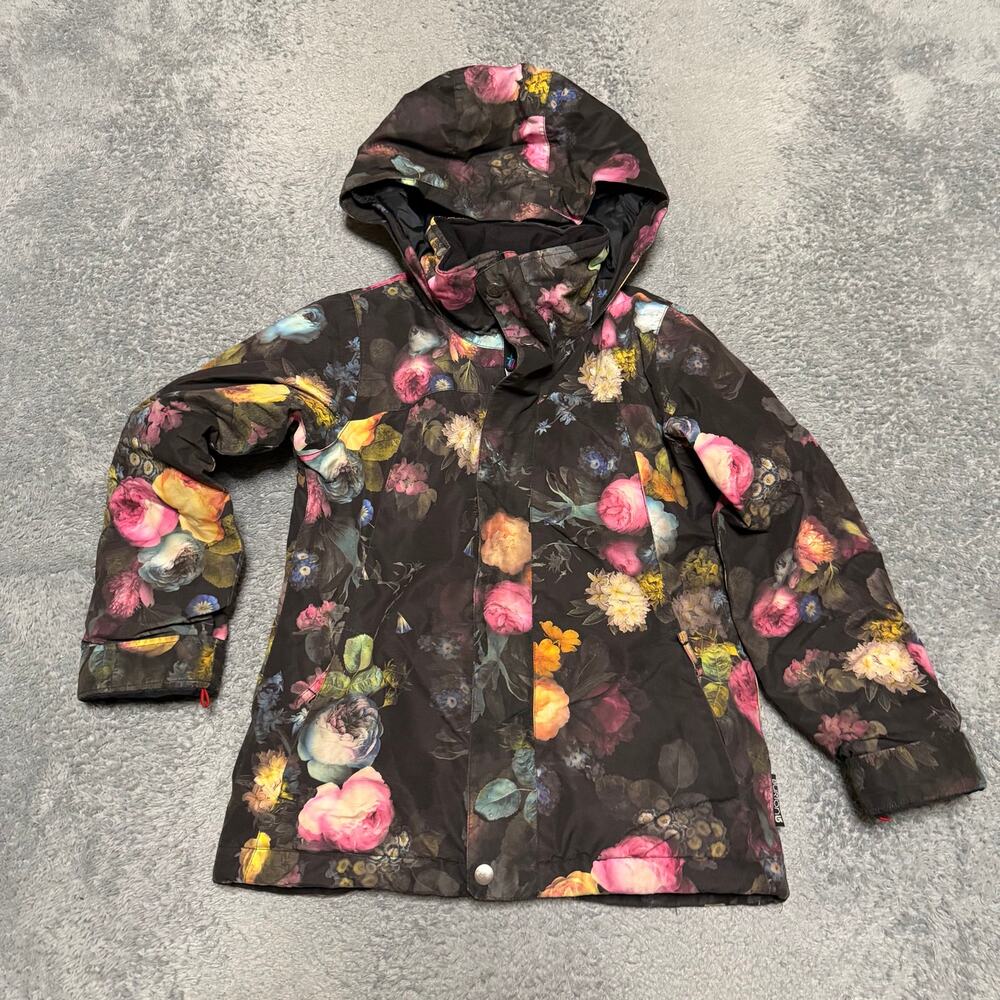 Burton Coat Kids Youth Small 7-8 Hooded Floral Dryride Ski Winter Jacket